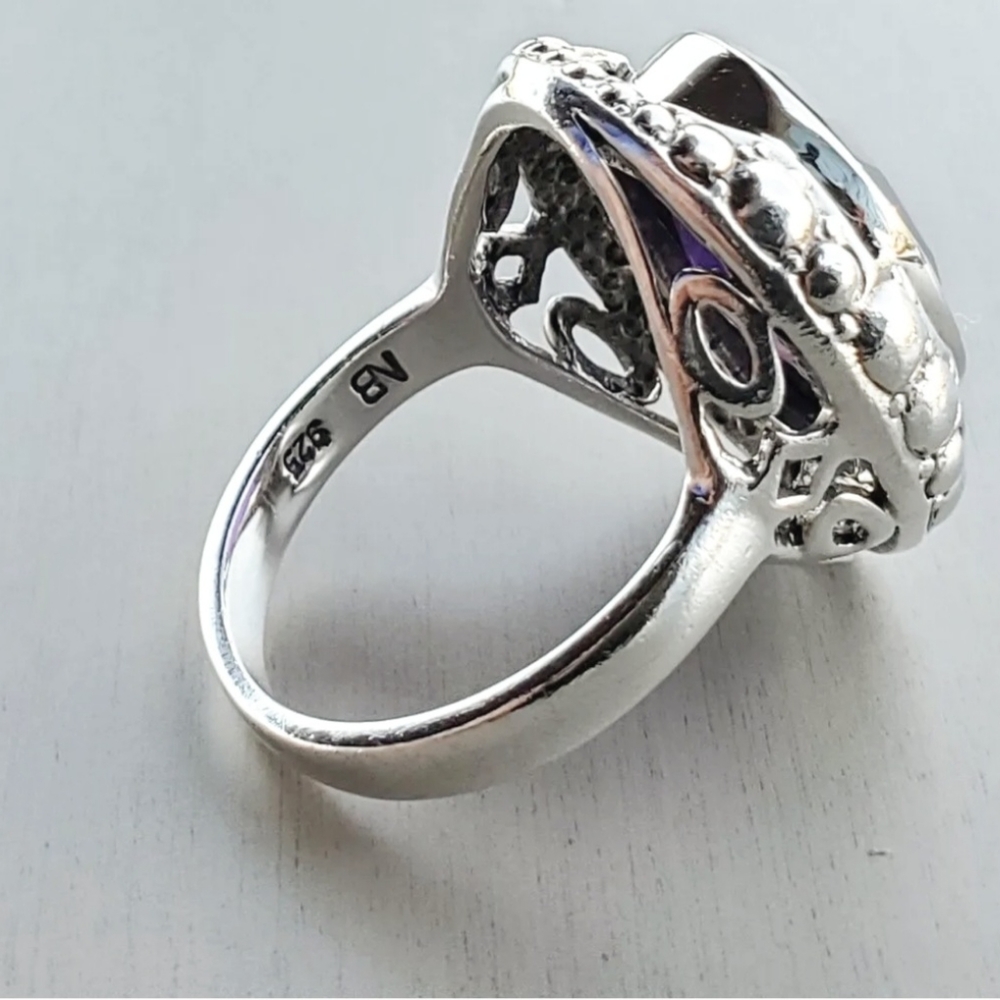 Nicky Butler Silver Ring with Purple Gemstone - Picture 3 of 4